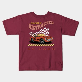 Easily distracted by cars Kids T-Shirt